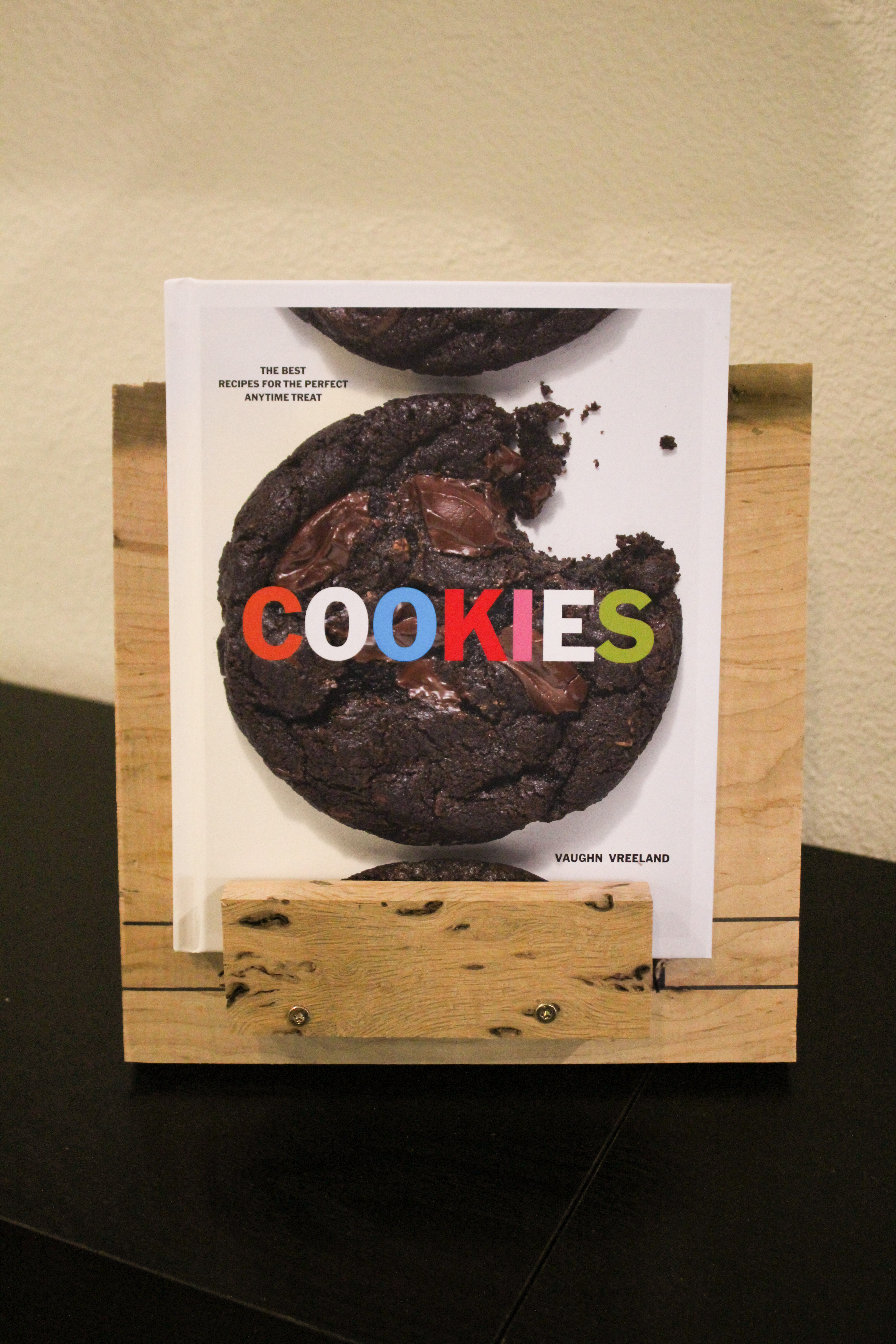 Wooden Cookbook Holder by Flower Forge